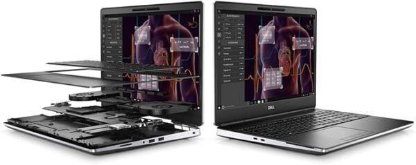 Dell Precision 7550 15.6in Laptop, Intel Core i7-10750H, 64GB Ram, 512GB SSD, 15.6″ FHD Touch Display, NVIDIA Quadro T2000 4GB GDDR, Silver (Renewed) - Image 5