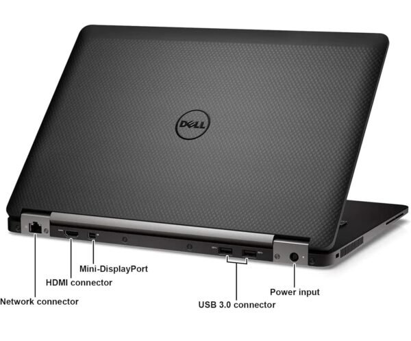 Dell Latitude E7470 Laptop, 14 inches HD Display, Intel Core i5-6300U, 16GB RAM, 512GB Solid State Drive, Windows 10 Pro, Black (Refurbished grade C) - Image 4