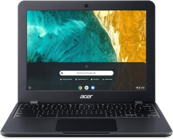 Acer Chromebook 512 Laptop, Intel Celeron N4020, 12″ HD+ Display, Intel UHD Graphics 600, 4GB LPDDR4, 32GB eMMC, Intel 9560 802.11ac Gigabit WiFi 5, MIL-STD 810G, Chrome OS, Black (Renewed)