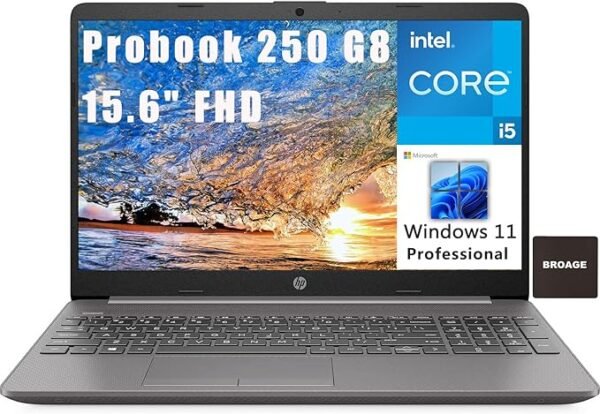 HP Probook 250 G8 15.6in Laptop, Intel Core i5-1135G7, 15.6″FHD Display, 16GB DDR4 SDRam, 512GB PCIe NVMe SSD, Windows 11, Grey (Renewed)