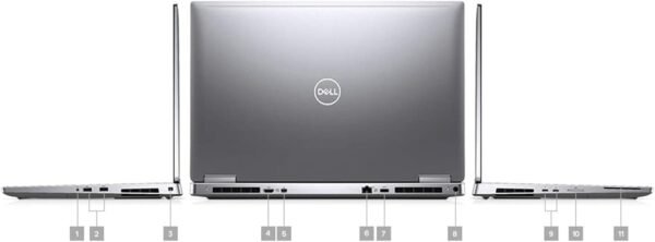 Dell Precision 7740 Laptop, Intel Core i5-9400H 4.3Ghz, 17.3″ FHD Display, 512GB SSD,16GB RAM, Nvidia Quadro RTX 5000, 1920×1080 FHD, Windows 10 Pro, Silver (Renewed) - Image 4